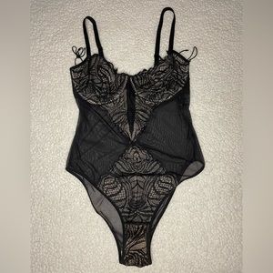 Victoria Secret black lace body suit